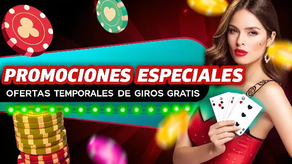 promociones especiales ofertas temporales de giros gratis. 20 giros gratis apuesta total